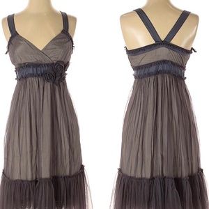 Moulinette Soeurs tulle silk rose Anthro dress